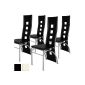 Set of 4 dining room chairs - Black - Synthetic leather - VARIOUS COLORS