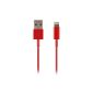 MC24® iPhone 5 / 5S USB 8-pin charger cable / data cable in red (Electronics)