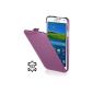 UltraSlim Pouch StilGut genuine leather Samsung Galaxy S5, purple (Electronics)
