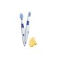 NUK 10256205 -. Dental care learning set, 2-piece, plaster learning pen and plaster coach including protection ring, optimal preparation on tooth brushing, BPA-Free, 1 Set (Baby Product)