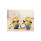 Happy Shopping Here 2 pcs 3D Despicable Me Minions 5.5cm Keyring Keychain Moi Moche And Mechant Minion (Toy)