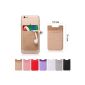 CHARITIK 3M Adhesive Card Pouch Wallet Card Pouch for iPhone 6, iPhone 6 Plus, iPhone 5s / 5, 5c, 4S / 4, iPad Air, Mini, iPad, Samsung Galaxy S5, S4, S3, S2, Alpha, Samsung Touch 4, 3, 2, Galaxy Tab, Tab Pro, Touch Pro, LG G3 S, Kindle, HTC One M8, M7, Sony Xperia Z3, Z2 / Z1, Nexus, Huawei Ascend, Nokia Lumia, Xiaomi, fire phone, Blackberry Z10, iPod Touch 5, Windows Phone and all other smart phones 1 item - beige (Electronics)