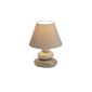 Brilliant Paolo table lamp in stone look, ceramic / textile, H: 23 cm, D: 17 cm, brown 92907/20 (household goods)