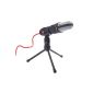 Micro Wired Wired condenser microphone cable with the support shelf for singing karaoke Cat black laptop