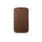 Samsung original bag in leather look EFC 1G6LDECSTD (compatible with Galaxy S3 / S3 LTE) in choco brown (Electronics)