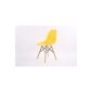 HNNHOME Eames Eiffel Chair Inspired Dinner Modern Salon Furniture - Yellow