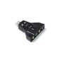 Tinxi USB 2.0 Stick soundcard 3D Audio Virtual 7.1 Channel Sound Adapter with function keys zusätlicher ideal for Skype MSN (Electronics)