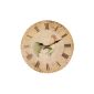 Premier Housewares 2200392 Wall Clock Rooster Printed MDF (Kitchen)