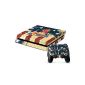 PlayStation 4 Design foil sticker Skin Set for console + 2 Controller - US bombers (video game)