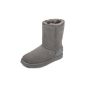 Ladies Sheepskin Boots abroad V5825 Classic Sheepskin Half slip boots (Textiles)