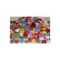 Wedding DIY & Crafts - 11-23 mm Round Heart Shape Acrylic Resin Flower Polka Dot Pattern Button Set 75g + Organza Bag (Kitchen)