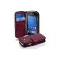 Cadorabo!  PREMIUM - Book Style Case in Wallet Design For Samsung Galaxy TREND LITE (GT-S7390) in BORDEAUX-LILA (Electronics)