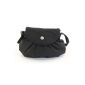 small fashionable handbag, Milla pocket, leatherette, black (Textiles)