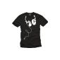 Cool Dj T-shirts with earphones black size S-XXXL (Textiles)