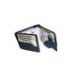 LEATHER Dollarclip wallet purse WALLET billfold BLACK (Textiles)