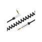 Sentivus Premium AUX jack spiral cable (90 degree angled 0.35m) black (accessories)