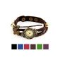 RE: CRON Damenarmbanduhr leather with brown butterfly pendant - selectable colors (clock)