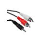 mumbi 3.5mm male to 2 RCA stereo RCA / 1.5 m cable (optional)