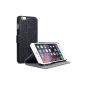 Terrapin Crosshatch Case Leather Case Ultra Thin With The Function Stand for iPhone 6 More Case - Black (Electronics)