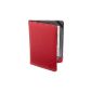 The original Gecko Covers Amazon Kindle 4 case for Amazon Kindle 4 reader the 2011/2012 for now 79 euros and Kobo Touch Cover and Kobo Glo jacket and Cybook Odyssey Cover Cover in the color red / black - red / black - in practical book style!