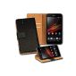 OneFlow PREMIUM - Book-Style Case in wallet design with stand function - for Sony Xperia Z (L36H) - Black (Electronics)