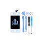 GLASS TOUCH FOR IPHONE 4S + LCD SCREEN ON CHASSIS REPLACEMENT NEW BLACK WHITE (Electronics)