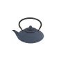 Asian Teapot cast iron Jing 1.25 ltr.  blue knob structure (household goods)
