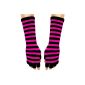 Gothic Gloves - Pink Stripes (Textiles)