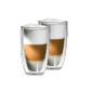 poppy - Set of 2 Latte macchiato glass 300ml, double wall (thermal glass) with floating effect, as a cocktail or glass of tea used - in a gift box (new design) (household goods)