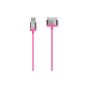 Belkin Charge Sync Cable (30-pin connector, 2m) for Apple iPod / iPhone / iPad pink (Personal Computers)