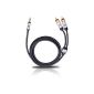 Oehlbach i-Connect J-35 / R mobile audio cable, 3.5 mm jack to RCA black 3:00 m (accessories)