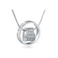 MARENJA crystal ladies necklace with heart pendant engraved 