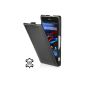 Goodstyle UltraSlim Case Leather Case for Sony Xperia Z1, Black (Wireless Phone Accessory)