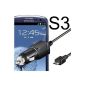 ORIGINAL q1 SAMSUNG GALAXY S3 i9300 SIII S 3 SMARTPHONE car charger cable car.
