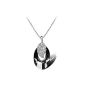 7 Ounces - Necklace Women / Girls form sheet - Swarovski Elements Gray - 'Secret Collection' - 40 cm (Jewelry)