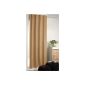 Blackout drapes / curtains Thermo ca.135 x 245 cm with universal Curling (sand)