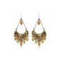 MARENJA Craft Gift Woman Earrings Dangle Earrings for Women-Range with Fringes Crystal Orange-Autumn-Bohemian Jewelry Design Original (Jewelry)