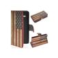 Semoss Retro USA American Flag Case Leather Style Case Cover for Wiko Rainbow Flag Flip Cover (Electronics)