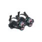Funrollers roles for shoes - size adjustable to 80 kg load capacity with lights Black / Light (Toy)