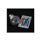 QUMOX @ LED Bulb E27 bulb light 3W RGB 16 color with remote (household goods)