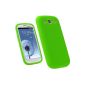Green iGadgitz Silicone Case Cover for Samsung Galaxy S3 III i9300 Android Smartphone + Screen Protector (Wireless Phone Accessory)