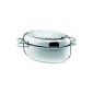 Silit 3038622211 Oval Casserole with lid 38 x 26 cm stainless steel