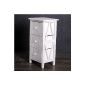 Dresser Landhaus cabinet with 3 drawers HEART LILIAN SHABBY CHIC