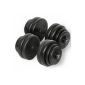 Set of dumbbells - with plastic disks included - 30kg - length 45 cm - Metal / plastic (Miscellaneous)