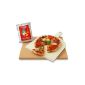 Vesuvo V38301 Pizzastein- / bread brick set for oven and grill / square / 38x30 cm / pizza shovel and pizza flour (household goods)