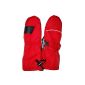 Outburst - Mittens boys and girls fleece, red (Clothing)