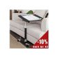 Bed table Laptop with tilt tray assisted height FBT07N2-Sch