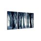 Trees in the image snow, 3 canvas pieces (total size: 120x80cm) High quality art print as a mural.  Cheaper than oil paint!  NO WARNING poster!