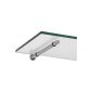 IB-style - glass shelf brackets Stick + stainless steel look | 4 Dimensions | transparent or frosted | Strength 10 | 900x200x10 mm clear glass - shelving system Wall shelf glass shelf glass shelf glass shelf glass plate Badablage
