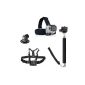 SAVFY® Set 4in1 Boom + chest harness + Headband + tripod adapter for GoPro Hero 1 2 3 3+ 4 (Electronics)
